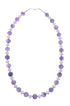 Native American Navajo Amethyst and Mother of Pearl Bead Sterling Silver Necklace JX126709
